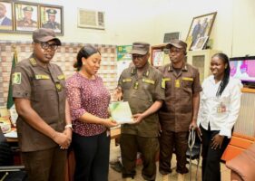 LGCF team members during an advocacy visit to the Gender Advisory Unit of the Nigerian Correctional Service to strengthen gender-responsive interventions across custodial centres nationwide.