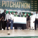 Presentation of cheque to winners of innovation competition