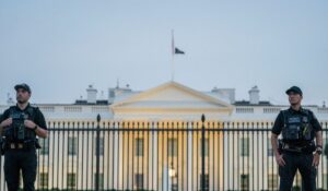 Security guarding the White House