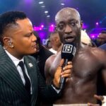 Carter Efe after boxing match with Portable
