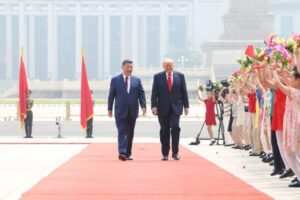 Chinese President Xi and US President Trump meet in Beijing