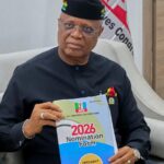 Gov Umo Eno holds APC governorship nomination form for 2025 election