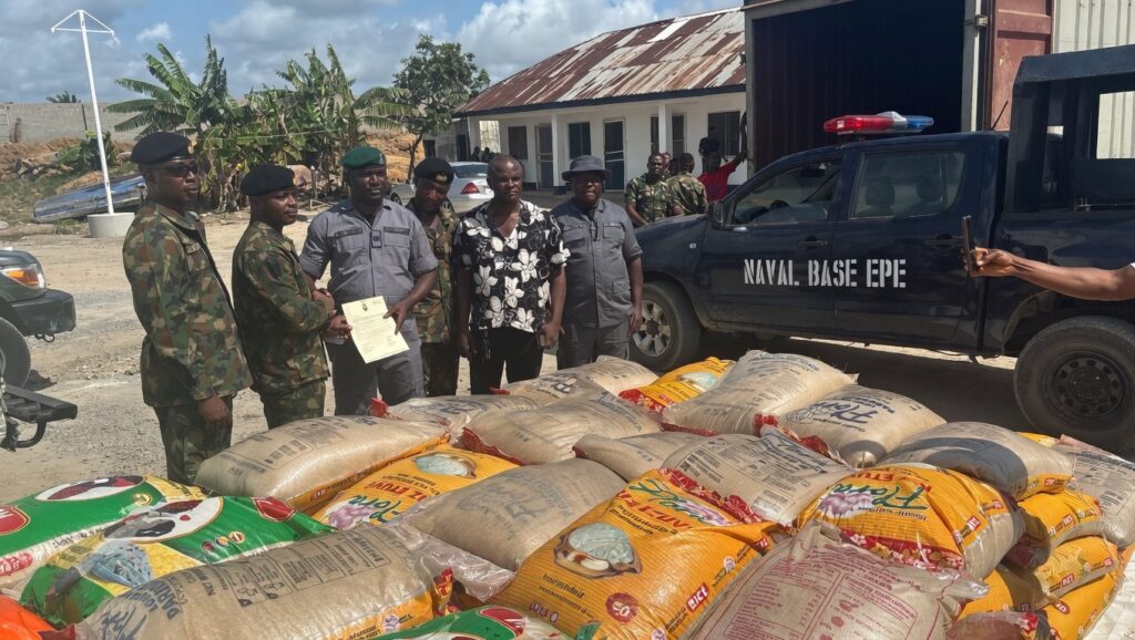 Nigerian Navy hands over seized rice to Customs in Lagos