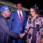 From Left: President Tinubu; Kenya Cabinet Secretary for Foreign and Diaspora Affairs,  Musalia Mudavadi and Nigeria Minister of Foreign Affairs, Bianca Odumegwu-Ojukwu on his arrival to attend Africa-france summit in Nairobi, Kenya on Monday, May 11, 2026