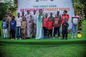 Minister of Women Affairs and Social Development Imaan Sulaiman‑Ibrahim and Permanent Secretary Esuabana Asanye, at the ministry’s Family Picnic in commemoration of International Day of Families 2026 and International Day of the Boy Child, held at Harrow Park, Abuja, May 16th, 2026