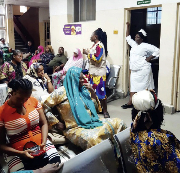 • Expectant mothers at an antenatal session