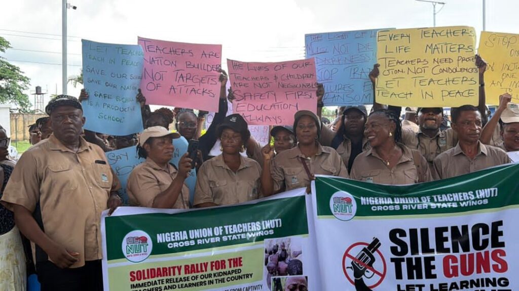 Cross River NUT protests rising insecurity, demands action on abductions