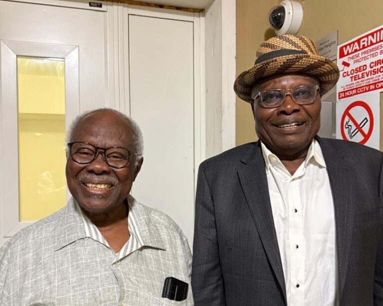 Bode George (L) and Sen Wabara (R) at the London hospital