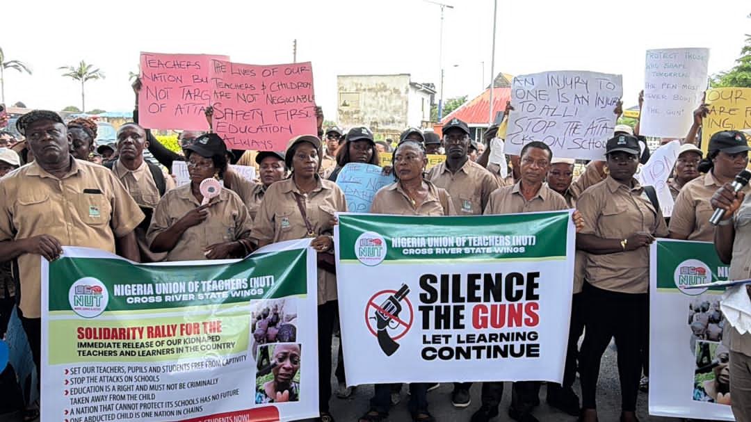 Cross River NUT protests rising insecurity, demands action on abductions