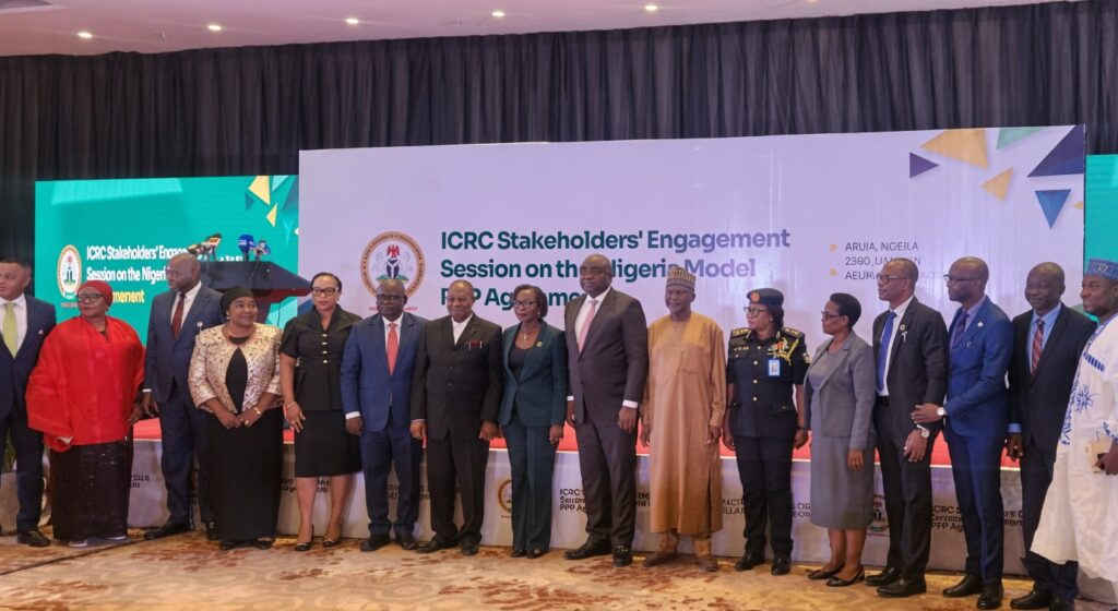 Stakeholders during the unveiling of a Model Public-Private Partnership (PPP) Agreement aimed at attracting private capital and accelerating infrastructure delivery as Nigeria seeks to bridge an estimated $2.3tn infrastructure deficit