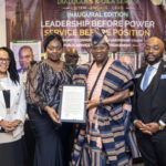Adegoke (middle), his wife, Funmilola flanked by Adeyina (left) and Cummings (right)