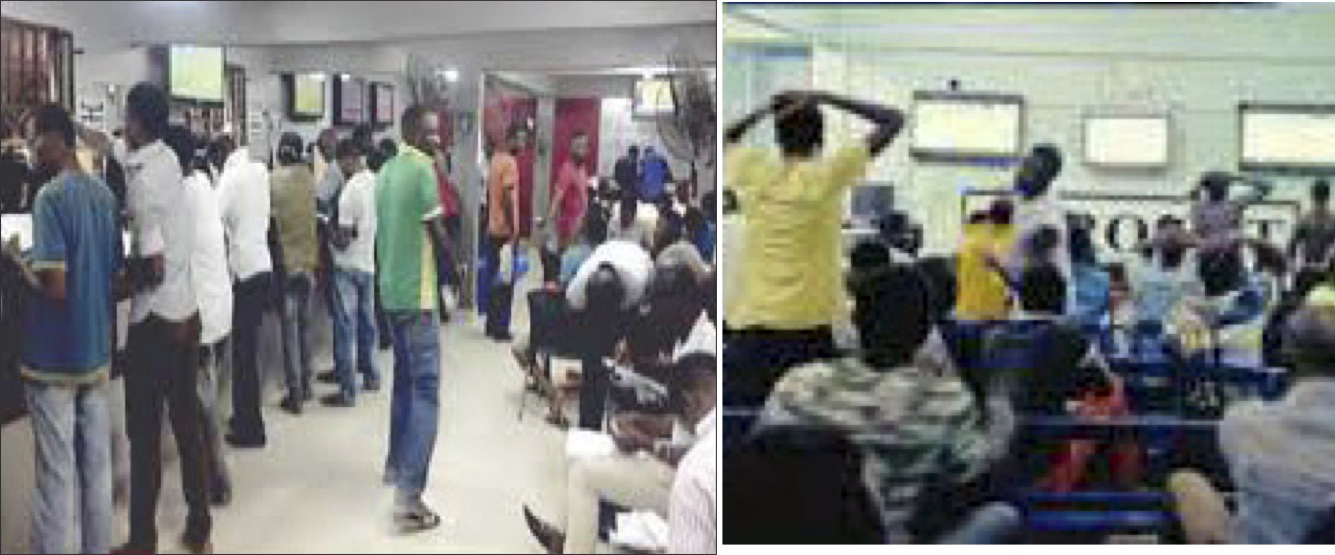 Betting shops, Liberty Junction, Kubwa, and Byazhin, Abuja