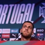 Dalot during the press conference