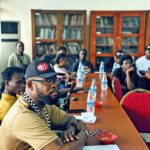 Dr. Charles TERSEER Akwen and participants at the book party and reading