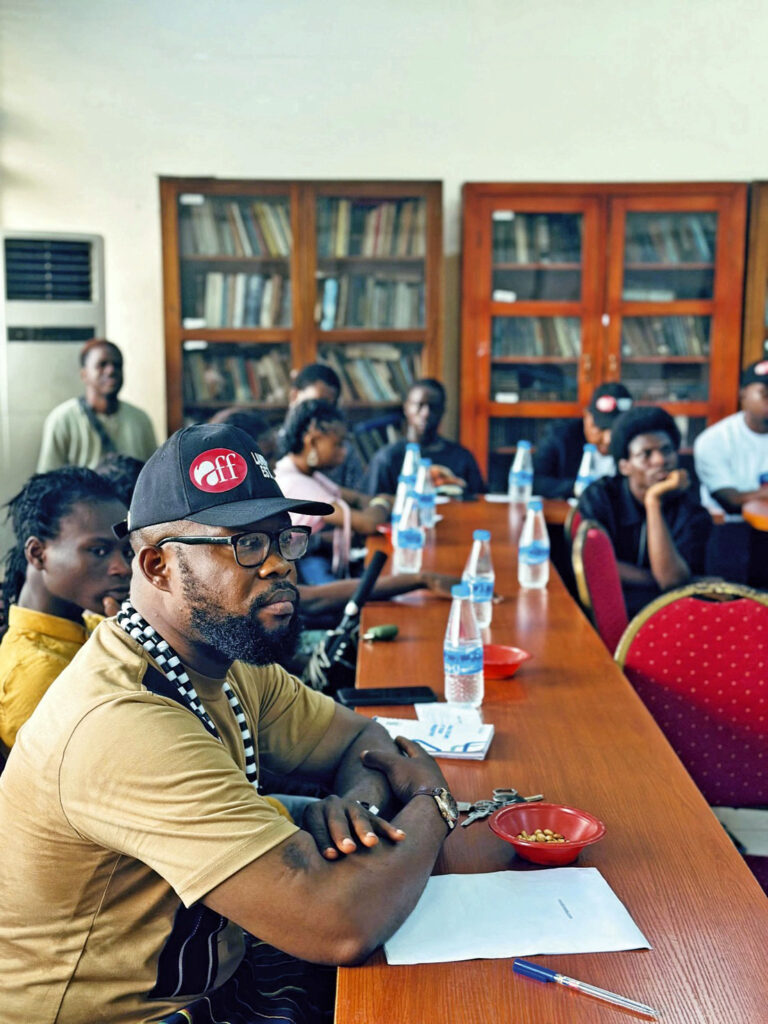 Dr. Charles TERSEER Akwen and participants at the book party and reading