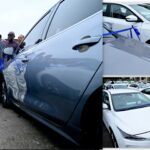 Cross River State governor, His Excellency, Senator Bassey Otu, Unveils 100 Electric Vehicles for Permanent Secretaries and empowerment, today in Calabar to mark the June 12 anniversary.