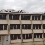 One of the affected hostel roof