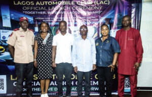 President, Lagos Automobile Club, Mr. Victor Erhabor (third from right) and other partners.