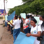 Some of the protesters during their peaceful protest in Benin