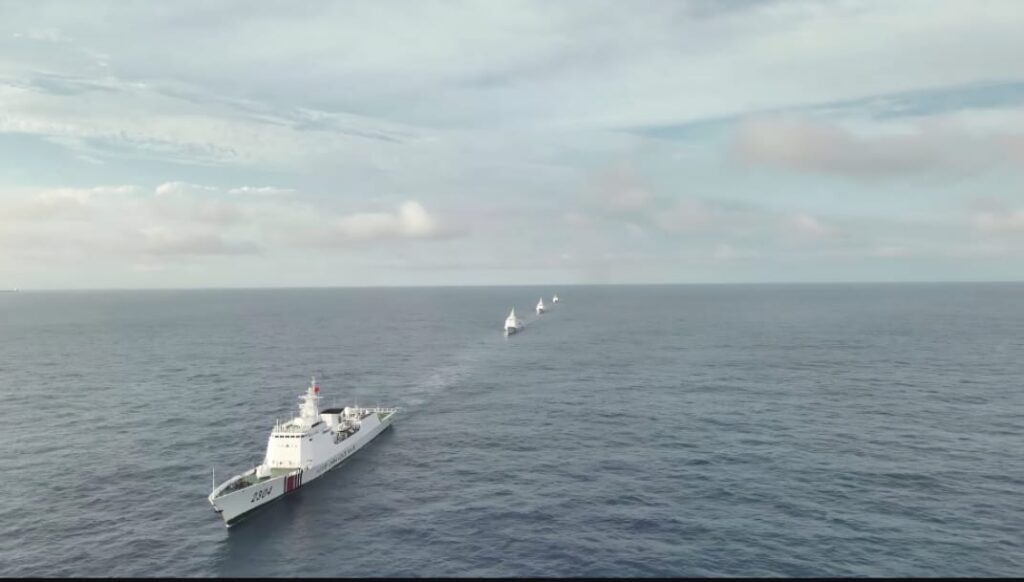 China Coast Guard conducting law-enforcement drills in waters east of China’s Taiwan Island on May 24, 2026. Photo by CCG.