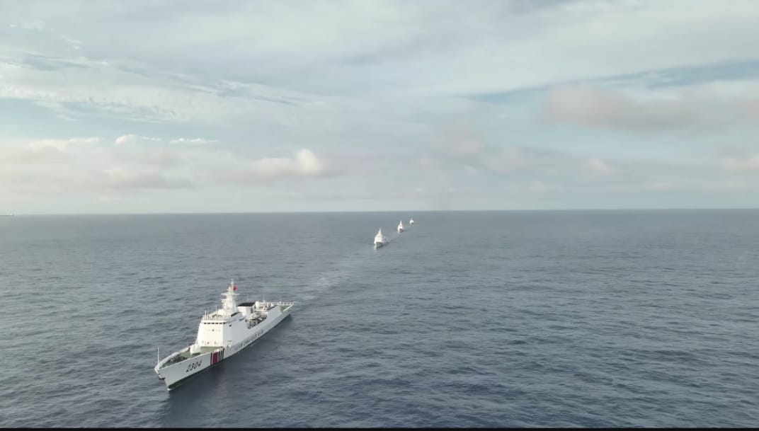 China Coast Guard conducting law-enforcement drills in waters east of China’s Taiwan Island on May 24, 2026. Photo by CCG.