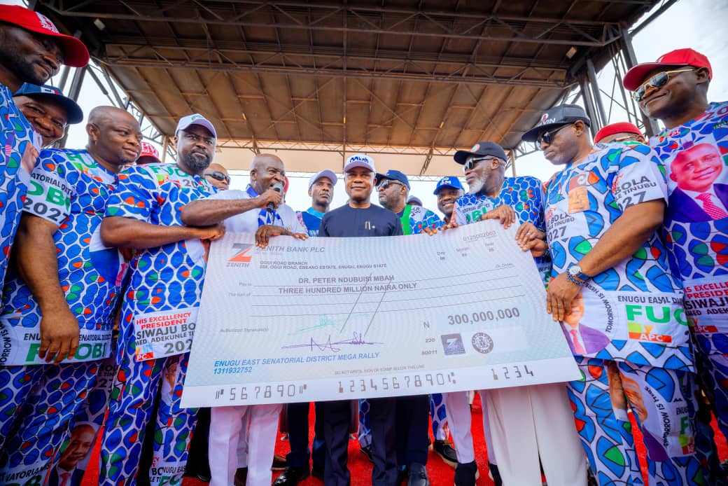 Mammoth crowd as Enugu East zone endorses Tinubu, Mbah for second term
