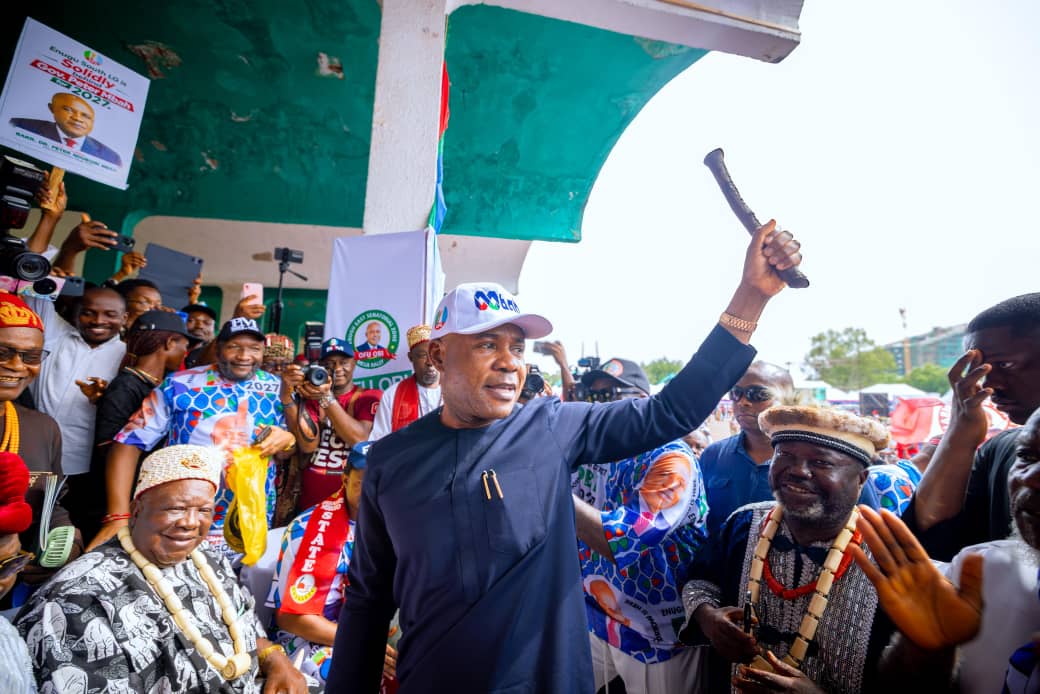Mammoth crowd as Enugu East zone endorses Tinubu, Mbah for second term