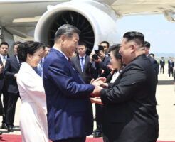 Chinese President Xi Jinping lands in North Korea