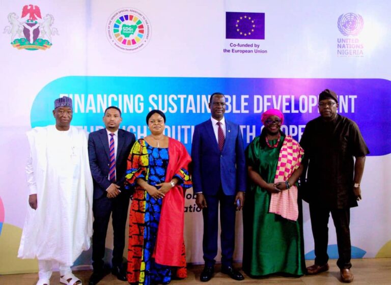 The SSA to the President on SDGs, Princess Adejoke Orelope-Adefulire, Minister of Finance and Coordinating Minister of the Economy, Taiwo Oyedele, the UNDP Resident Representative, Ms Elsie Attafuah and the Leader of Ethiopian Delegation, Solomon Tesfassilassie at the Experience Exchange Programme on the Implementation of the Integrated National Financing Framework for the SDGs in Abuja recently