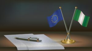 Nigeria EU flags