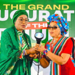 First Lady of Nigeria Senator Oluremi Tinubu handing over the Torch in a symbolic presentation to the National Women Leader of the APC Mary Idele when the First Lady inaugurated the Tinubu Torch Bearers in Abuja on Wednesday 3rd June 2026