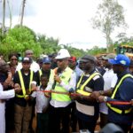 Cross River Deputy Governor Peter Odey formally flagging off the construction of the 10km Ugboro-Ukpah-Afrike Road Project