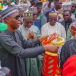 Borno State Governor, Babagana Zulum, distributes cooking gas cylinders to primary school teachers and environmental vanguards