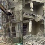 Building demolition.