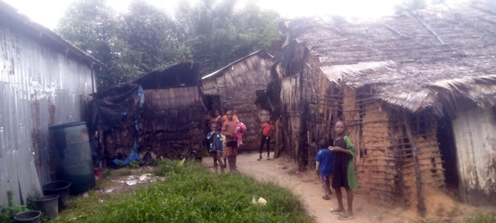 Children in Emeroke commumity without access to basic education