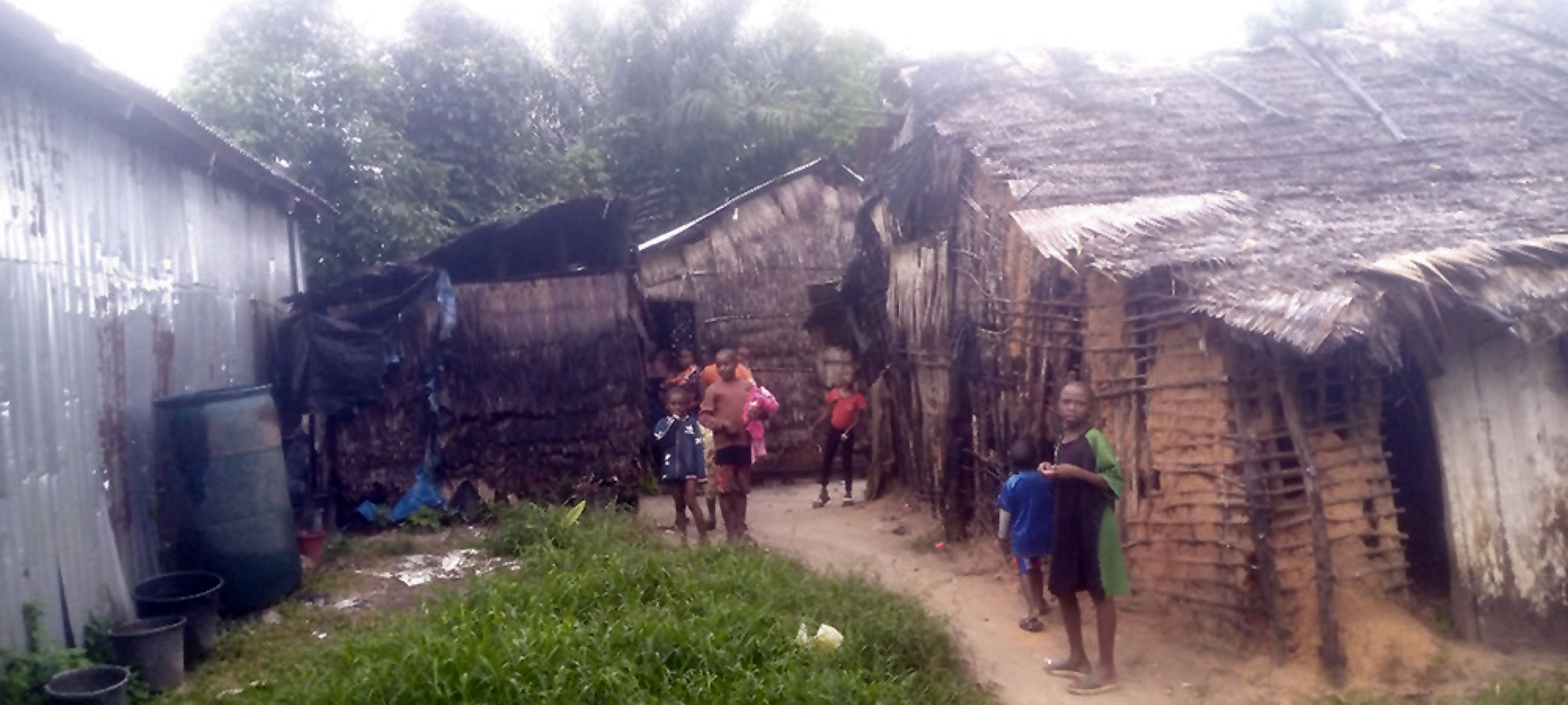 Children in Emeroke commumity without access to basic education