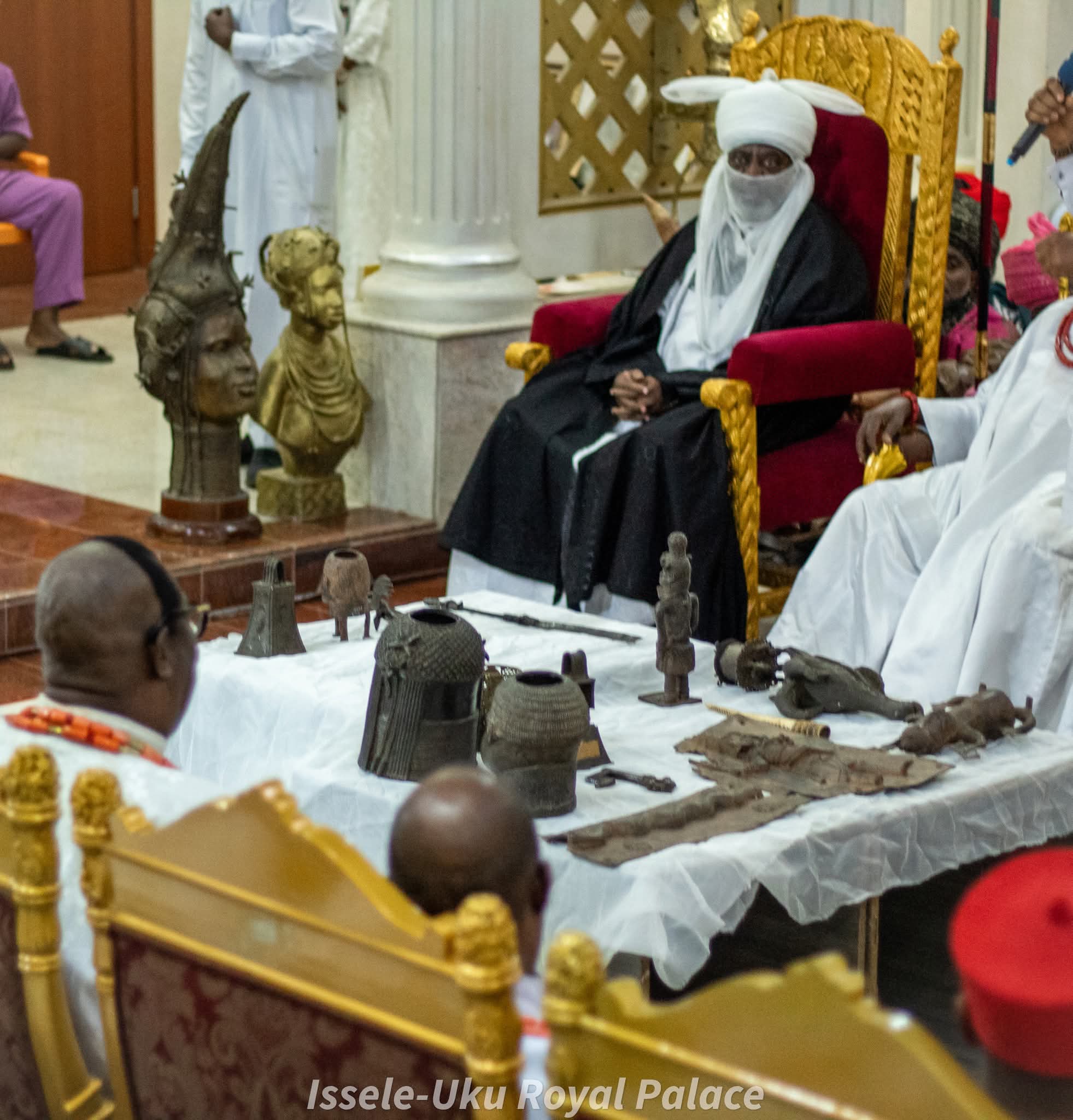 Oba of Benin receives 18 artefacts from Switzerland, urges Germany to honour pact