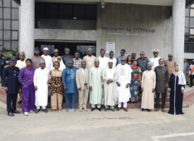 Members of the committee in a group photograph with TETFund management