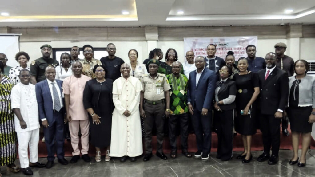 Okechukwu Nwanguma, Joy Ezeilo, Monsignor Obiora Ike and other participants at the event