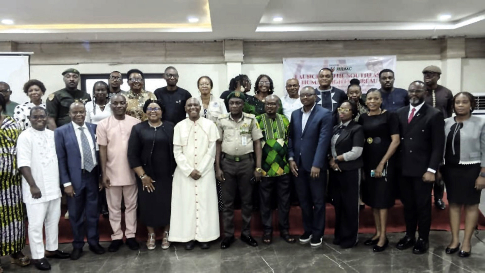 Okechukwu Nwanguma, Joy Ezeilo, Monsignor Obiora Ike and other participants at the event