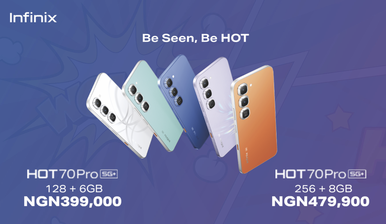Infinix HOT 70 Pro Officially Available in Nigeria: Active Matrix Cube, AI Features, 5G and IP68 Water Resistance