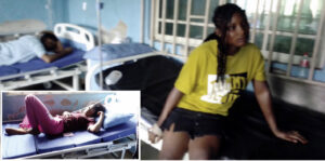 Some victims of the attack on hospital bed