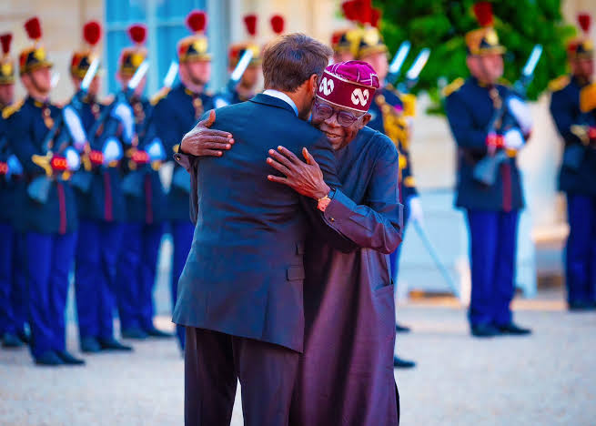 President Emmanuel Macron and President Bola Ahmed Tinubu
