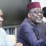 From left: NDDC Managing Director and Chief Executive officer, Samuel Ogbuku: Deputy Chief of Staff to the President office of the Vice President Ibrahim Hadejia and Senior Special Assistant to the President on Agribusiness and Productivity office of the Vice President, Kingsly Uzoma during a Press Conference on the forthcoming NDDC Agric Summit in Abuja at the Presidential Villa in on Thursday 09/07/2026.