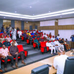 Secretary to the Government of the Federation, George Akume, addressing Benue State APC Stakeholders during a courtesy visit to his office on Tuesday, 14th July, 2026 in Abuja