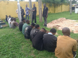 Some of the suspects being paraded at the Edo State Police command