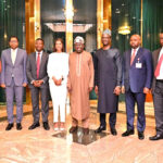 From right: Senior Special Assistant to the President on Finance & Economy, Adenike Laoye; Special Adviser on Information and Strategy, Bayo Onanuga; Executive Chairman of the Nigeria Revenue Service (NRS) is Dr. Zacch Adedeji; Minister of Finance and Coordinating Minister of the Economy, Taiwo Oyedele; President Bola  Tinubu; Leader Deloitte Africa Leadership Team, Ruwayda Redfearn; Yomi Olugbenro and Arun Babu during the President audience with Deloitte Africa Leadership Team at the Presidential Villa, Abuja, on Wednesday, July 15, 2026