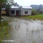 Receding flood water from one of the affected houses in Arab Community