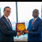 L-R: Outgoing British High Commissioner to Nigeria, Richard Montgomery and the Executive Chairman, Nigeria Revenue Service (NRS), Dr Zacch Adedeji, during Montgomery’s Farewell visit to Adedeji at the NRS Headquarters in Abuja, Tuesday, July 21, 2026