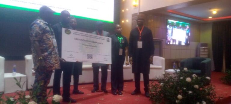 Executive Secretary of NCMB Engr Felix Ogbe represented by Emmanuel Yusuf during unveiling of digital portals in Uyo